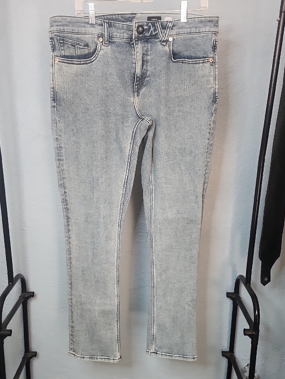 Volcom Men's Skinny Washed Gray Jeans